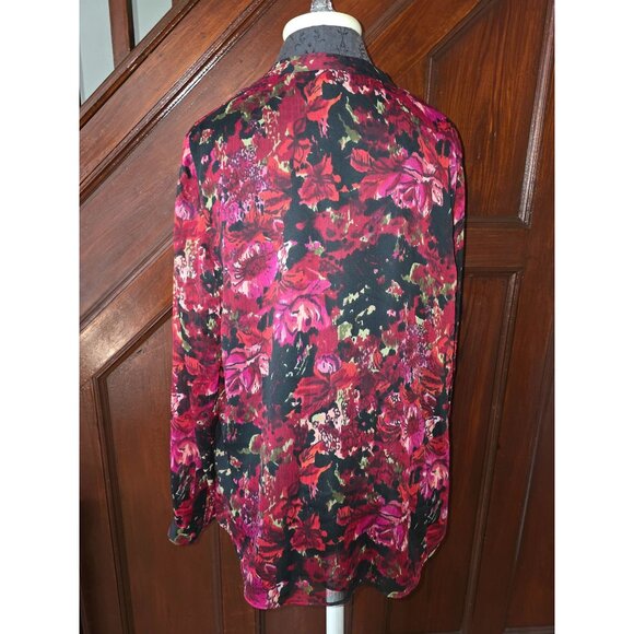 Coldwater Creek Womens Floral Print Blouse Top Size XL - Picture 2 of 9